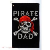 Pirate Dad Shirt Jolly Roger Skull & Crossbones Flag Golf Towel thumb 0