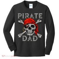 Pirate Dad Shirt Jolly Roger Skull & Crossbones Flag Kids Long Sleeve Shirt thumb 0