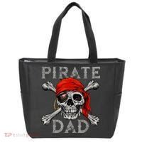 Pirate Dad Shirt Jolly Roger Skull & Crossbones Flag Tote Bag thumb 0