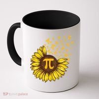 Pi Day Sunflower Floral Flower Coffee Mug thumb 0