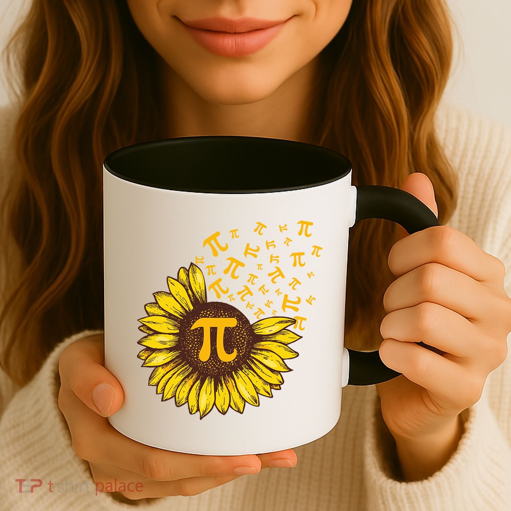 Pi Day Sunflower Floral Flower Coffee Mug