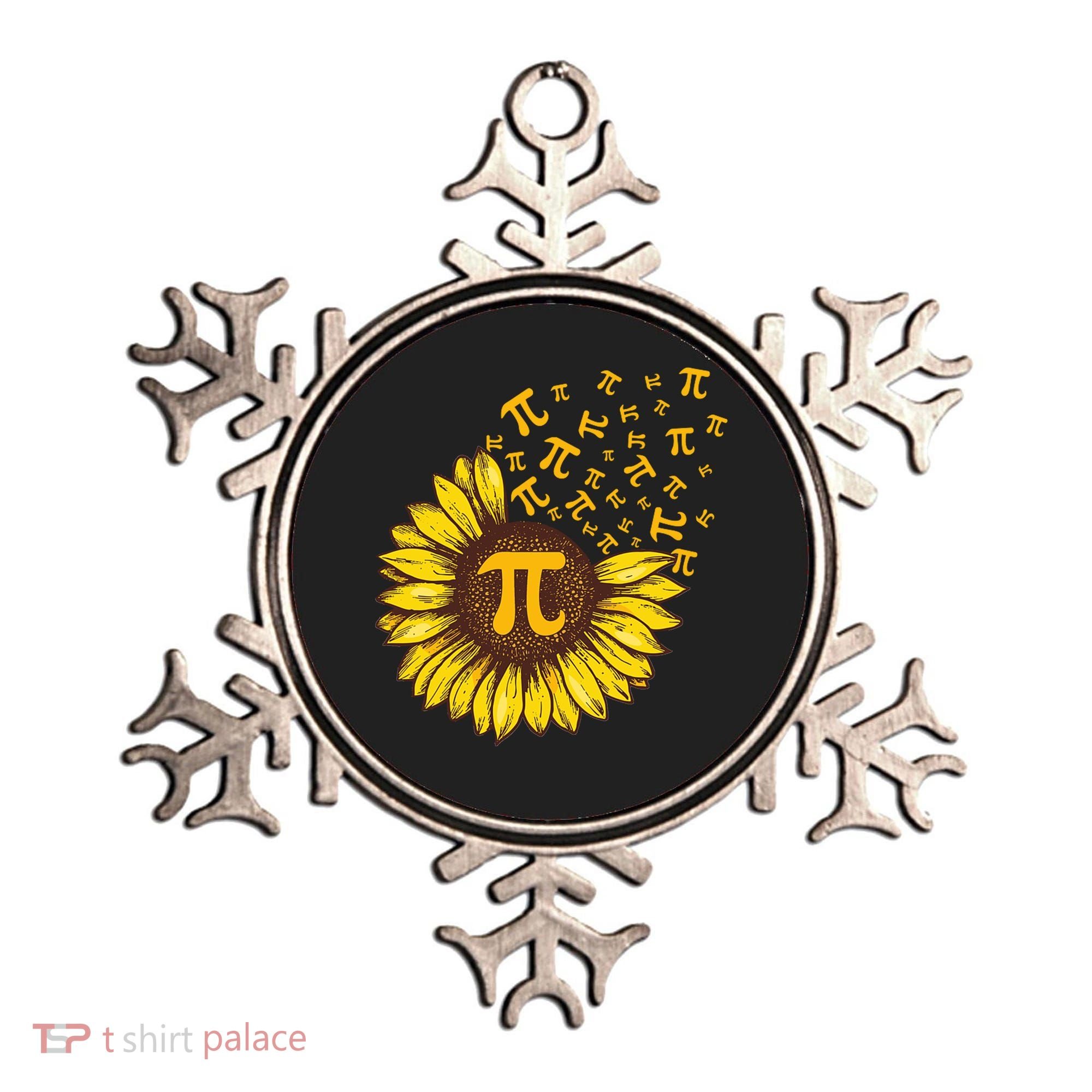 Pi Day Sunflower Floral Flower Ornament