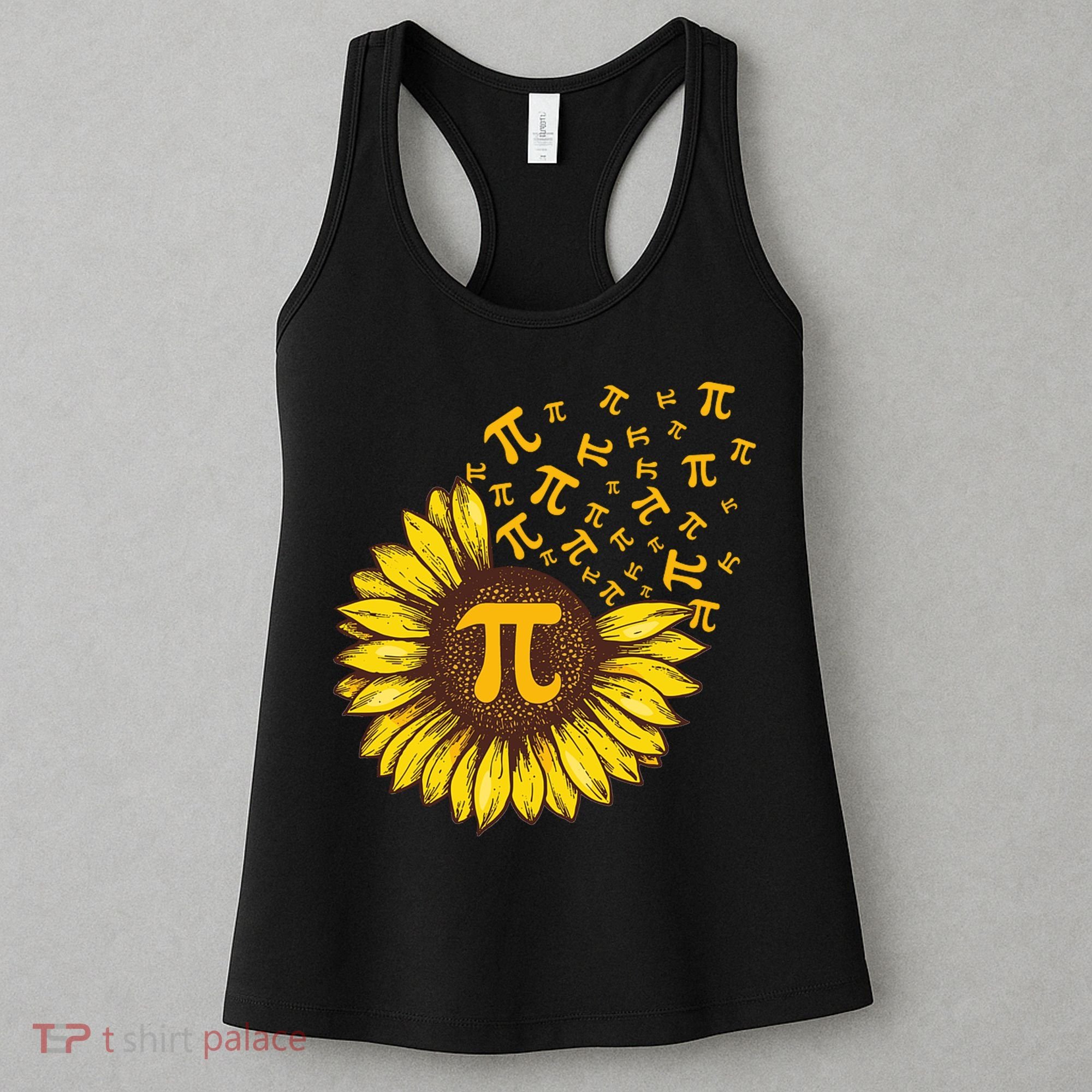 Pi Day Sunflower Floral Flower Women's Tank Top
