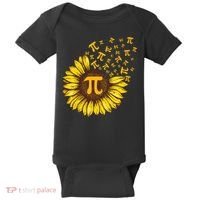 Pi Day Sunflower Floral Flower Baby Bodysuit thumb 0