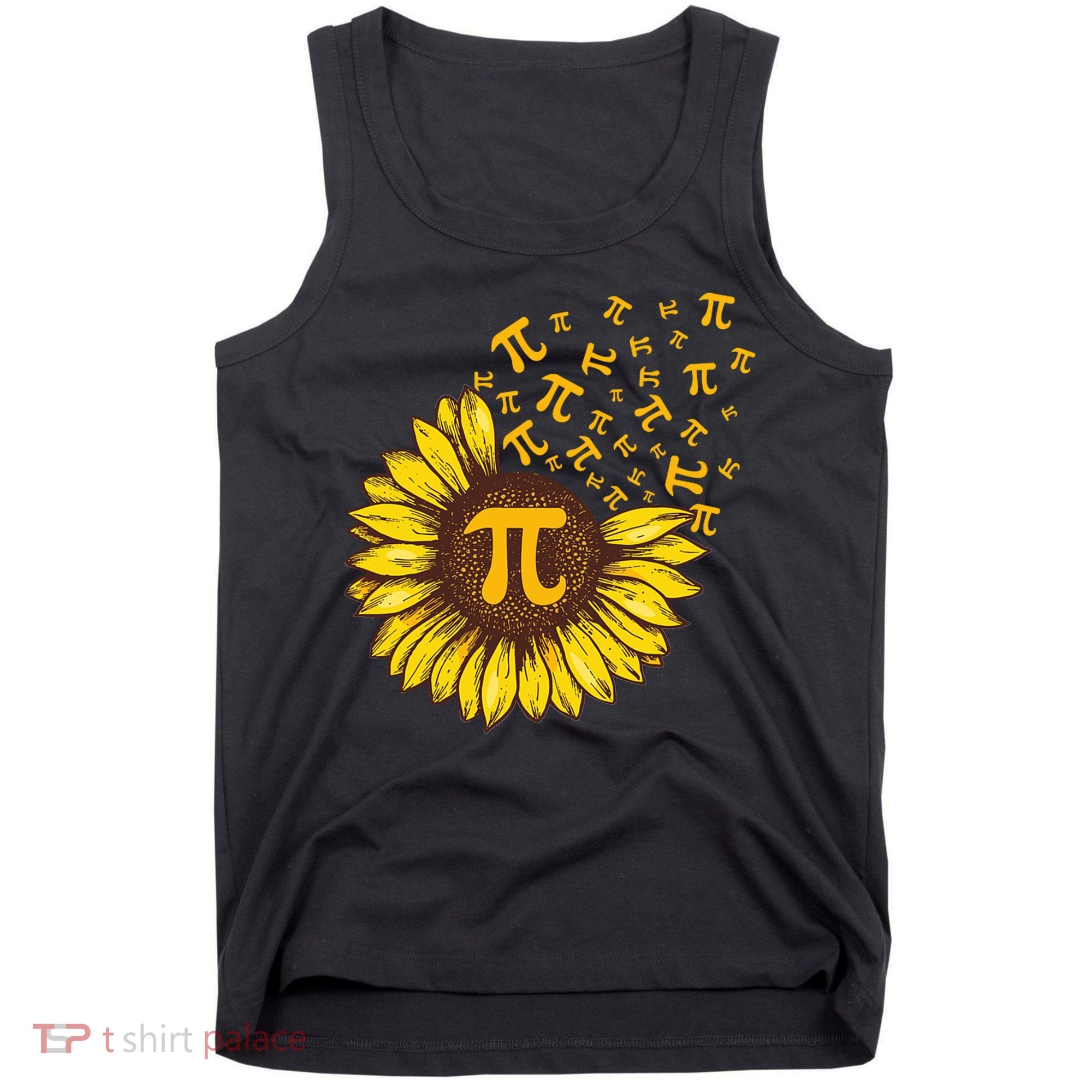 Pi Day Sunflower Floral Flower Tank Top