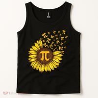 Pi Day Sunflower Floral Flower Tank Top thumb 2
