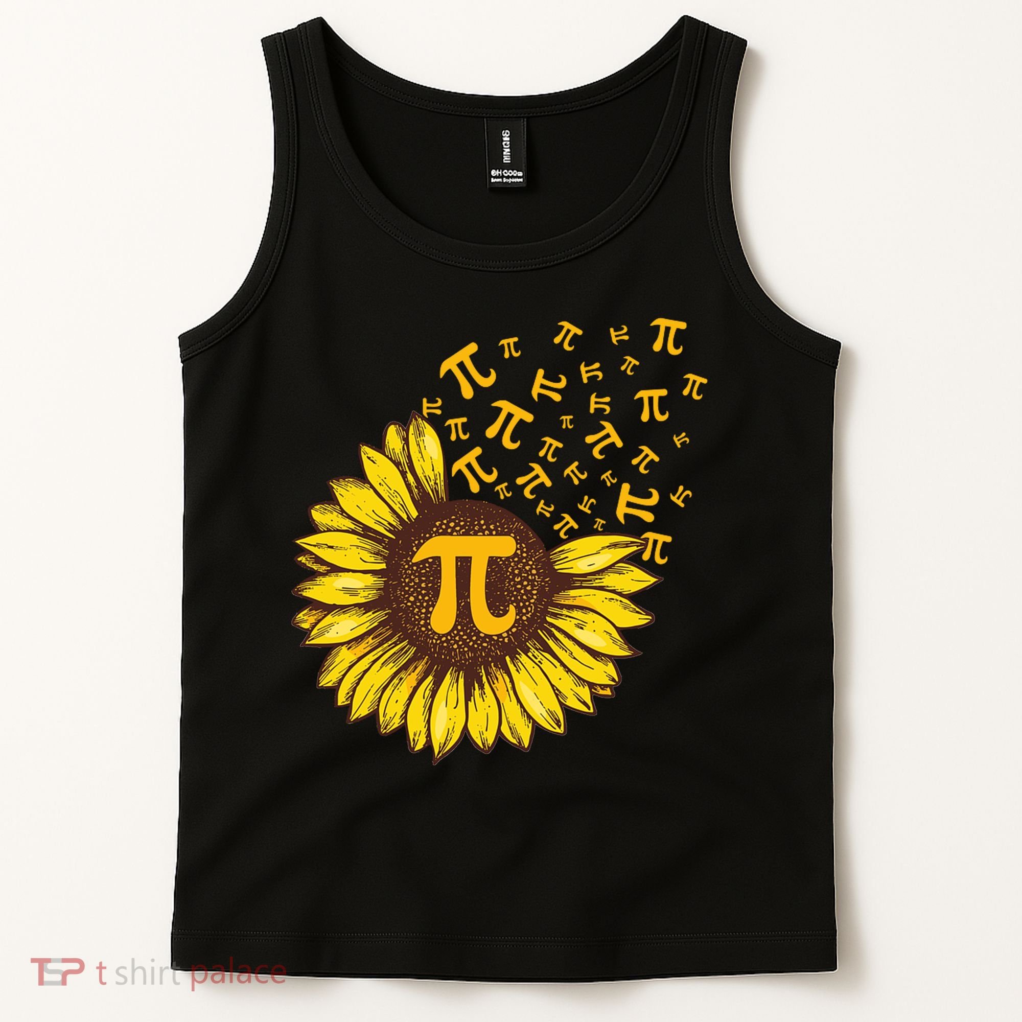 Pi Day Sunflower Floral Flower Tank Top
