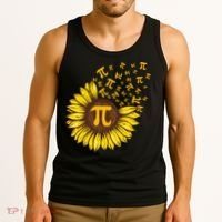 Pi Day Sunflower Floral Flower Tank Top thumb 3