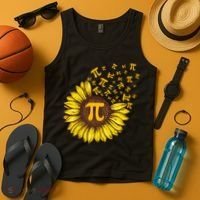 Pi Day Sunflower Floral Flower Tank Top thumb 4