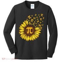 Pi Day Sunflower Floral Flower Kids Long Sleeve Shirt thumb 0