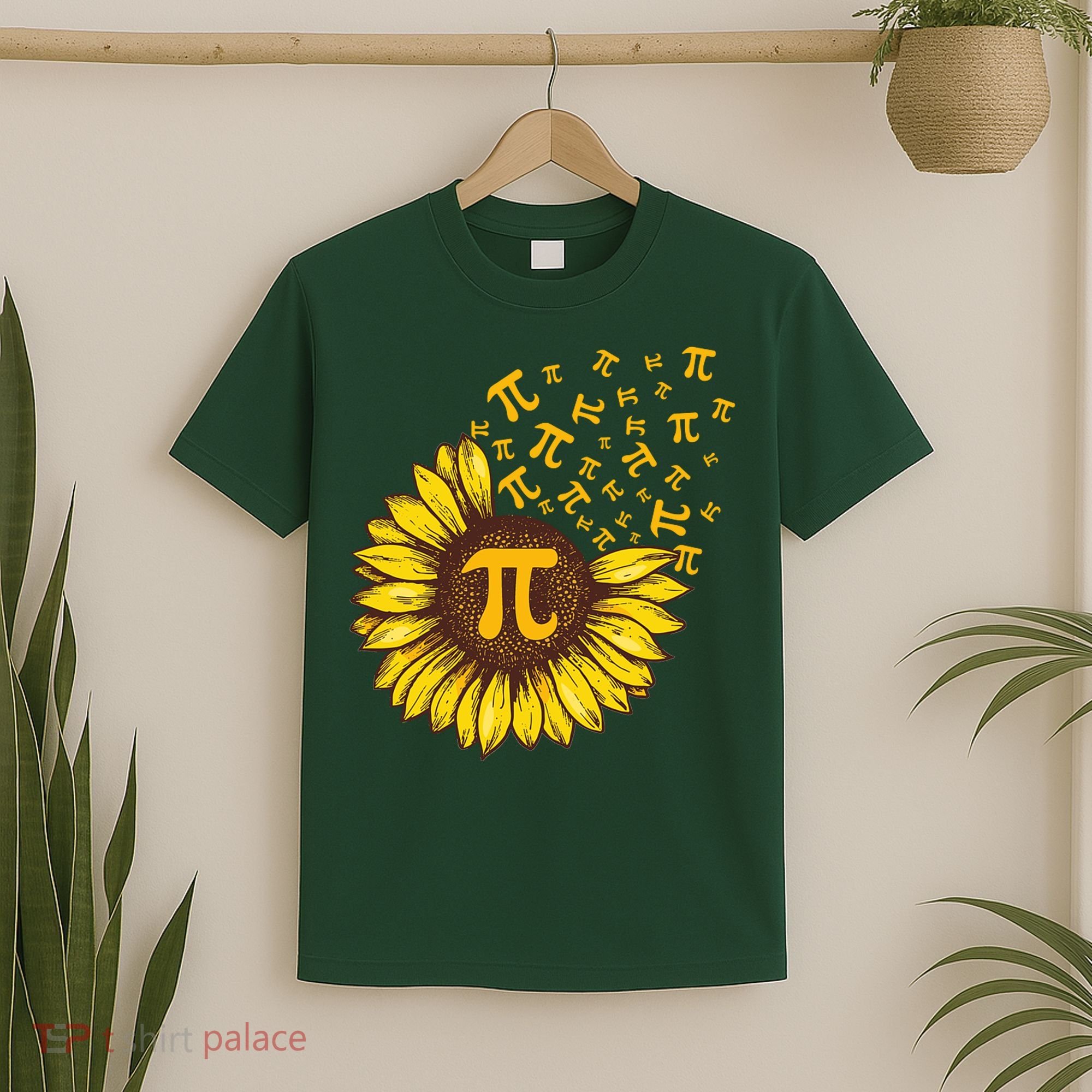 Pi Day Sunflower Floral Flower T-Shirt