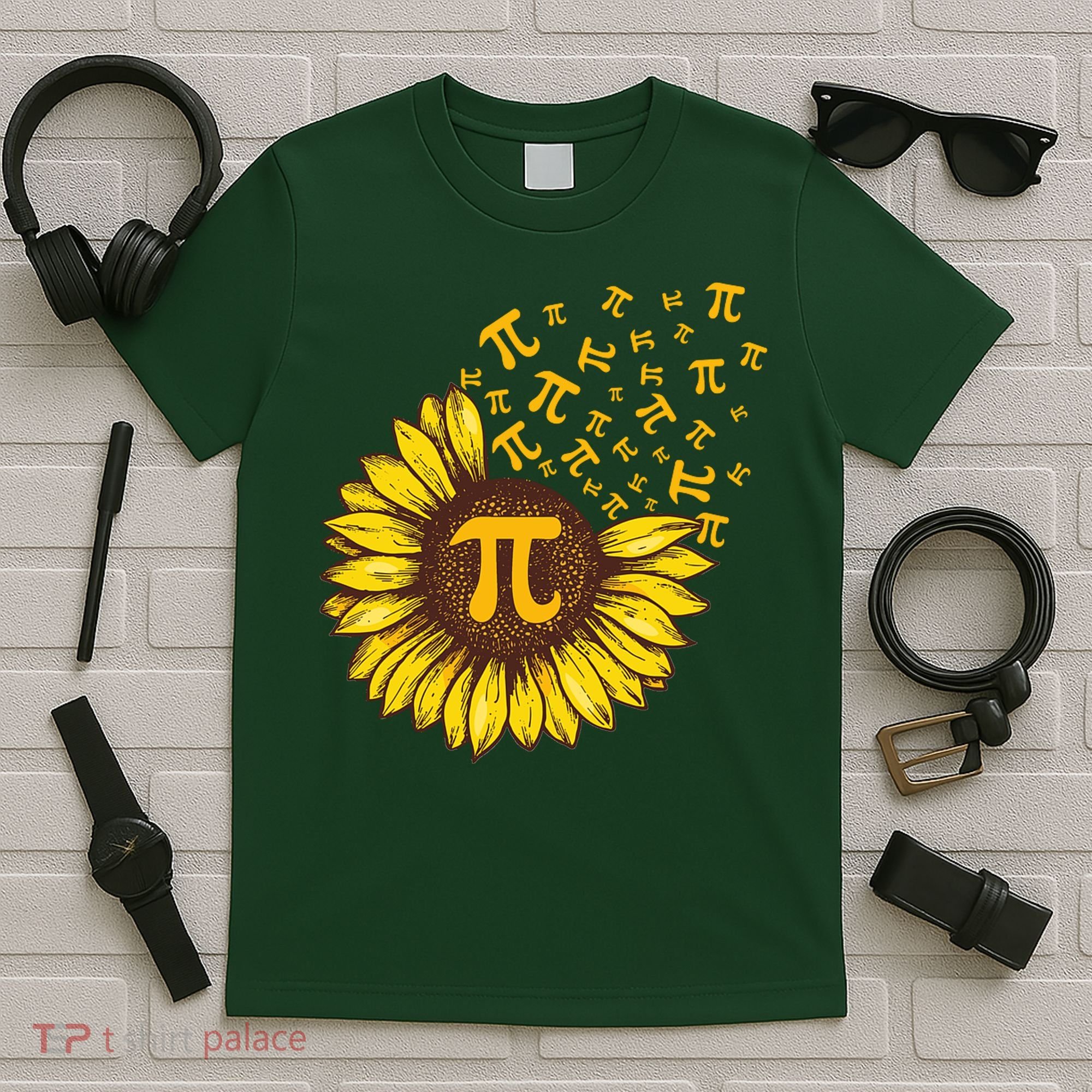 Pi Day Sunflower Floral Flower T-Shirt