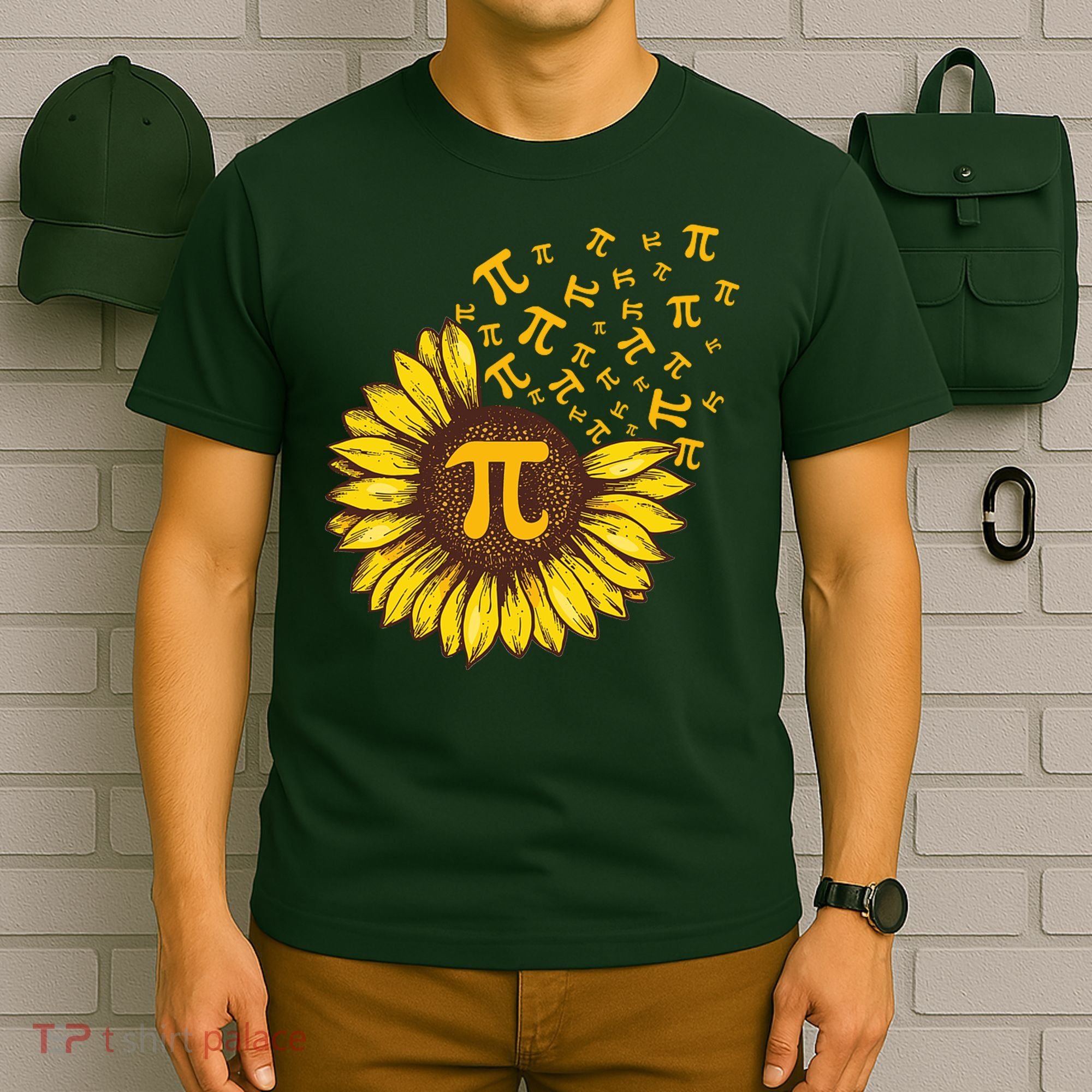 Pi Day Sunflower Floral Flower T-Shirt