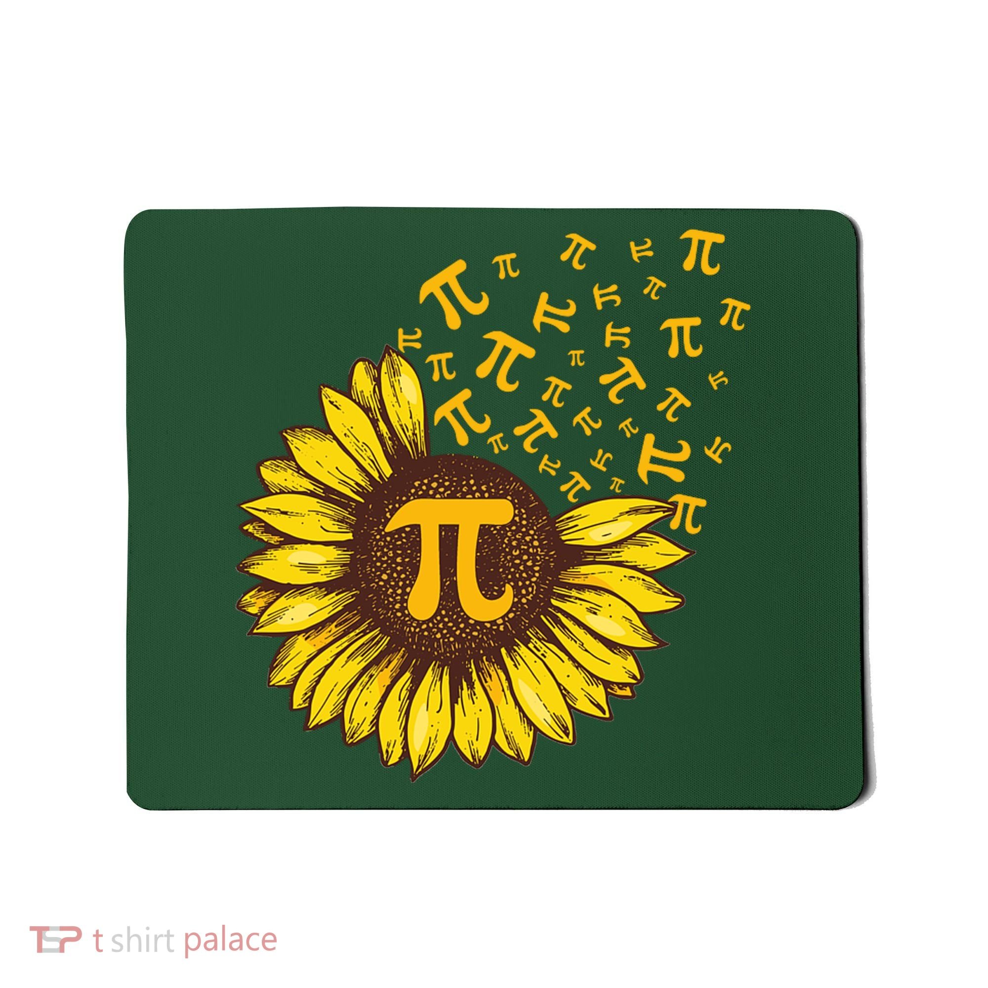 Pi Day Sunflower Floral Flower Mousepad