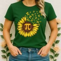 Pi Day Sunflower Floral Flower Women's T-Shirt thumb 2