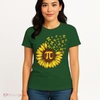 Pi Day Sunflower Floral Flower Women's T-Shirt thumb 4