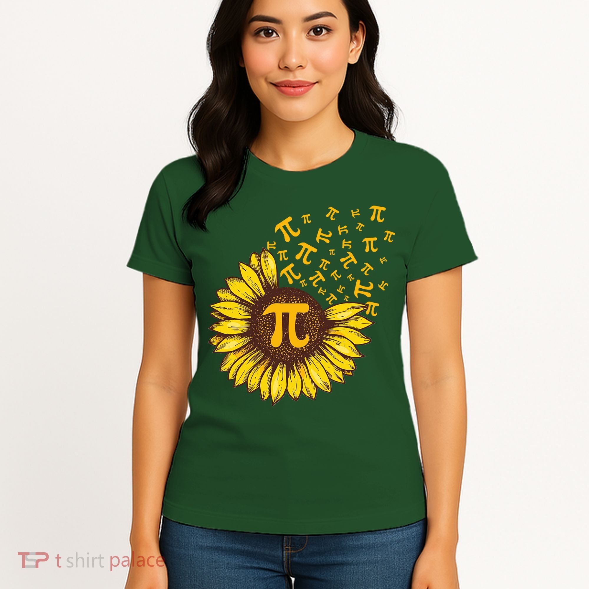 Pi Day Sunflower Floral Flower Women's T-Shirt