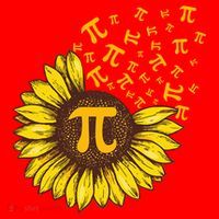 Pi Day Sunflower Floral Flower Santa Hat thumb 1