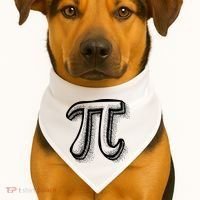 Pi Day Symbol USA-Made Doggie Bandana thumb 1