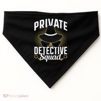 Private Detective Squad Spy Investigator Investigation Funny Gift USA-Made Doggie Bandana thumb 0