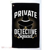 Private Detective Squad Spy Investigator Investigation Funny Gift Golf Towel thumb 0