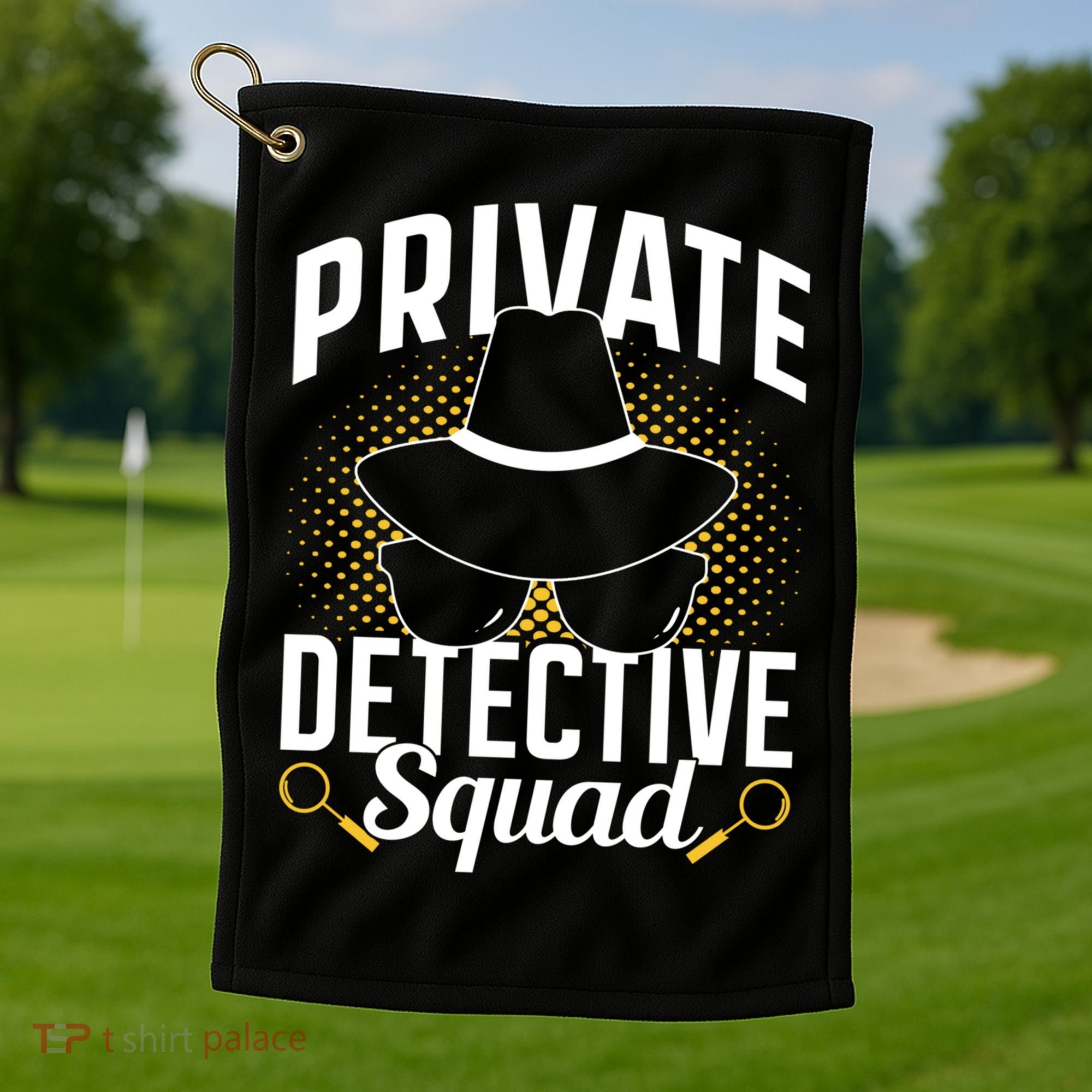 Private Detective Squad Spy Investigator Investigation Funny Gift Golf Towel