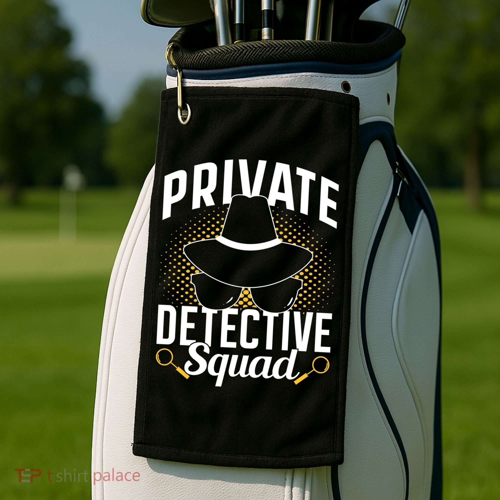 Private Detective Squad Spy Investigator Investigation Funny Gift Golf Towel