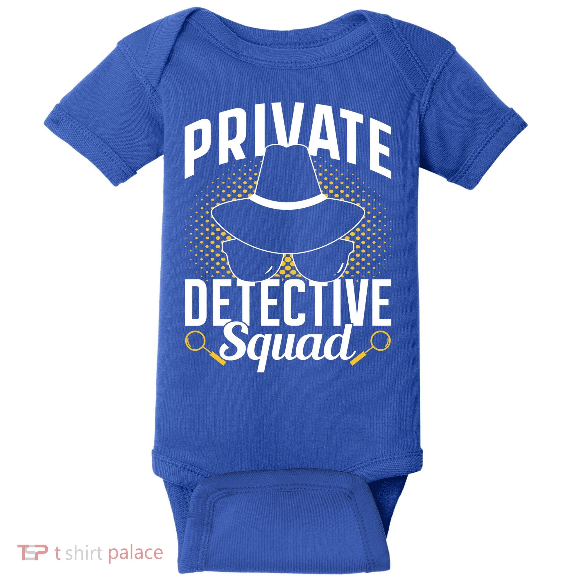 Private Detective Squad Spy Investigator Investigation Funny Gift Baby Bodysuit