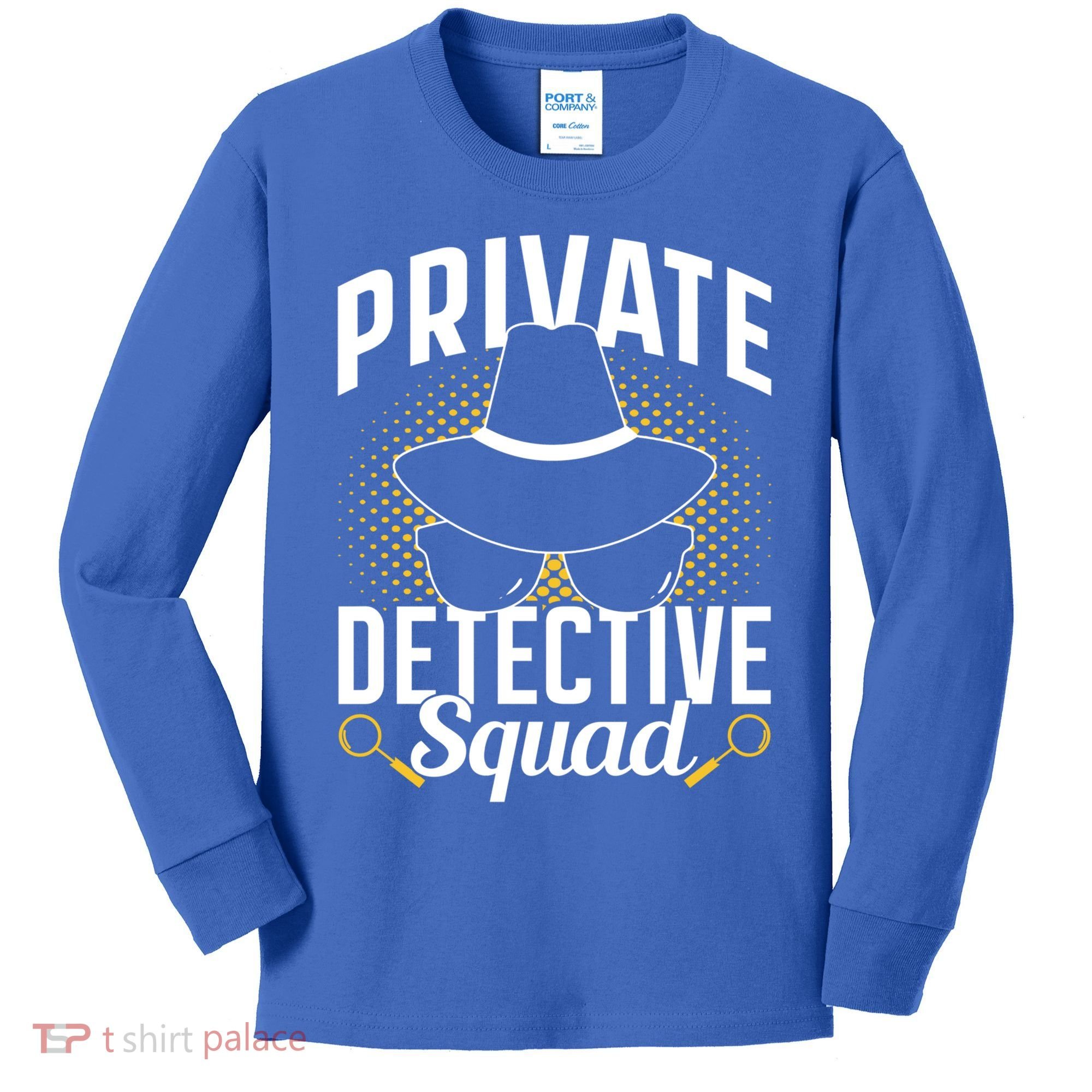 Private Detective Squad Spy Investigator Investigation Funny Gift Kids Long Sleeve Shirt