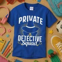 Private Detective Squad Spy Investigator Investigation Funny Gift Kids T-Shirt thumb 3