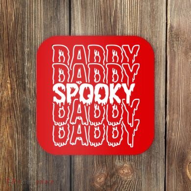Pooky Daddy Spooky Dad Halloween Coaster