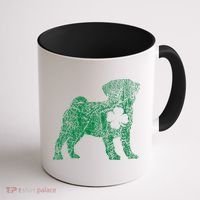 Pug Dog Shamrock St Patrick's Day Saint Paddy's Irish Coffee Mug thumb 1