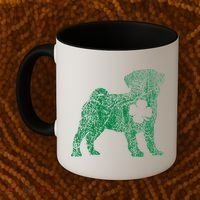 Pug Dog Shamrock St Patrick's Day Saint Paddy's Irish Coffee Mug thumb 2