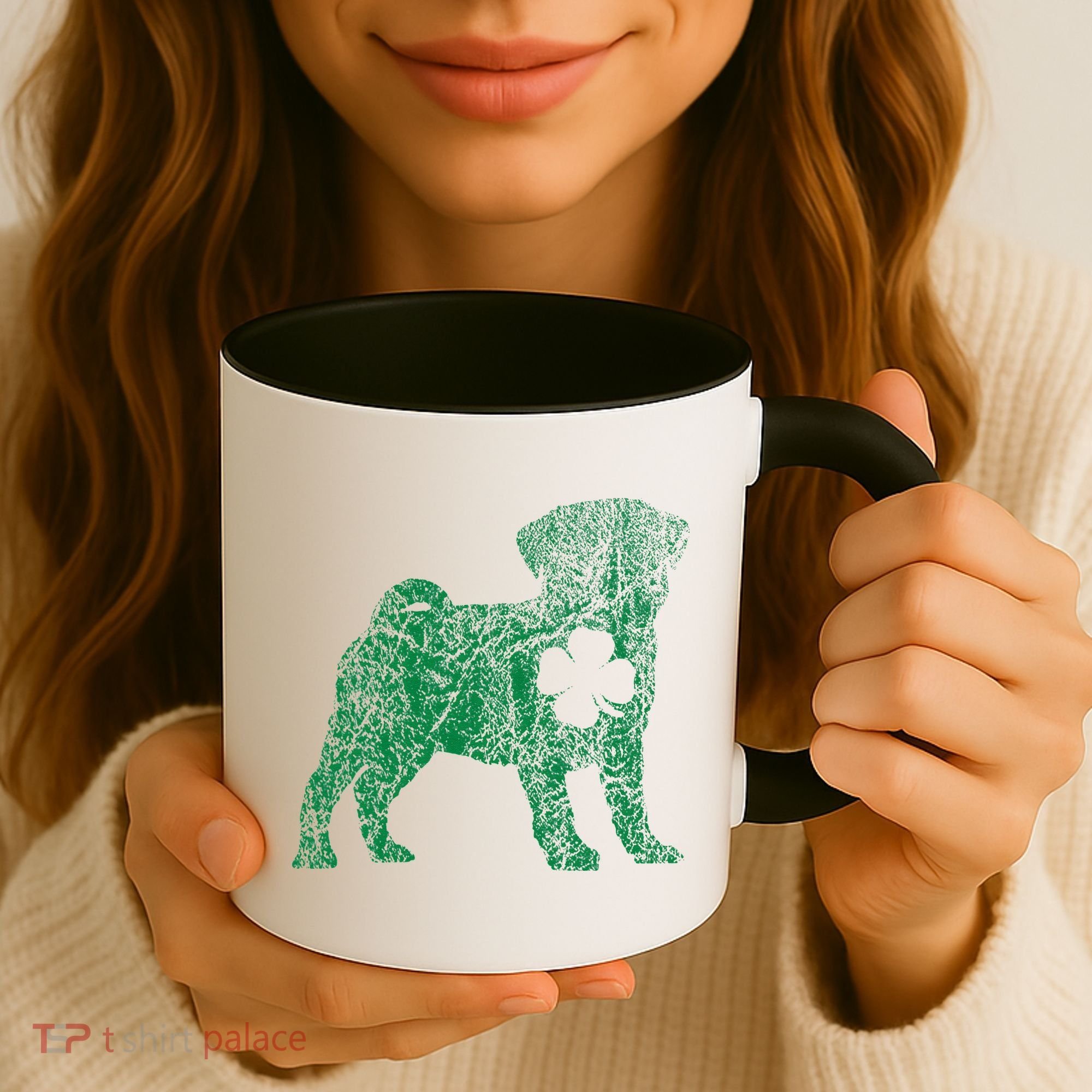Pug Dog Shamrock St Patrick's Day Saint Paddy's Irish Coffee Mug