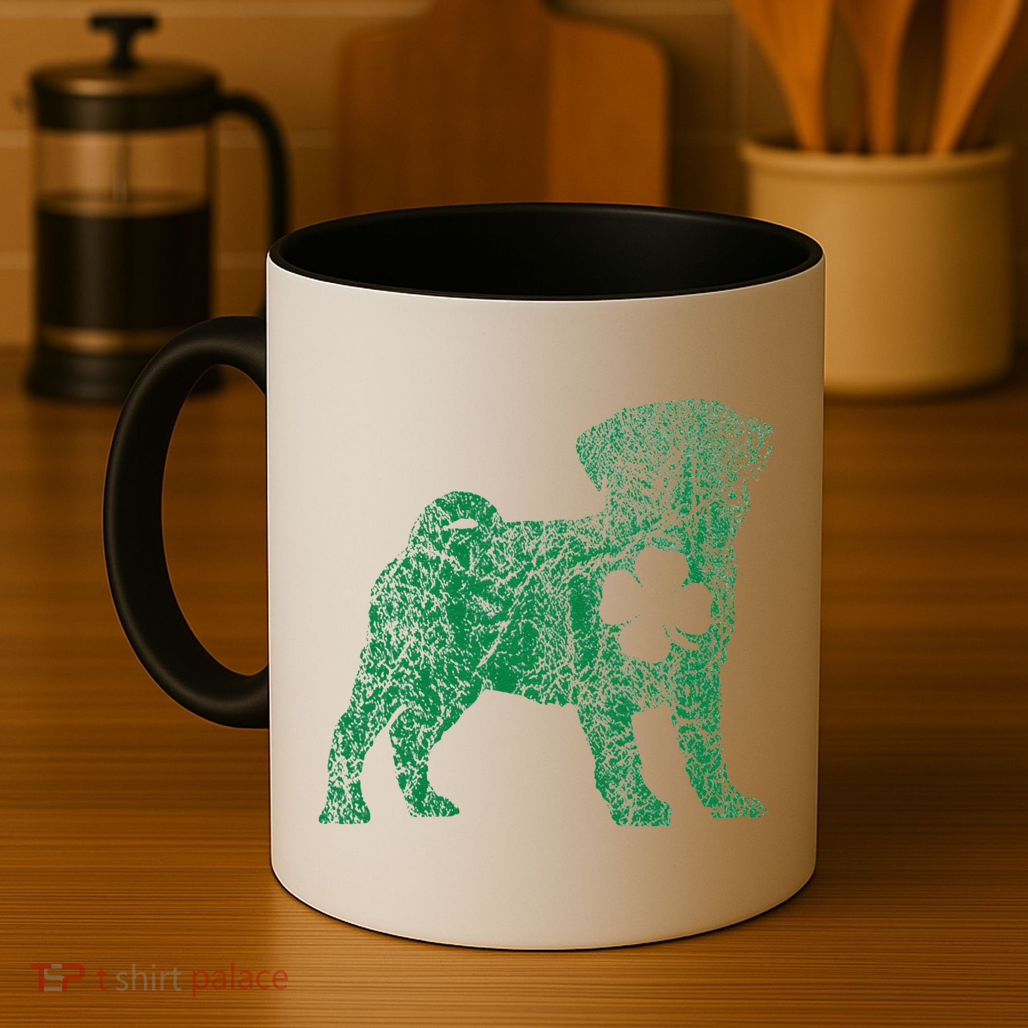 Pug Dog Shamrock St Patrick's Day Saint Paddy's Irish Coffee Mug