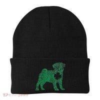 Pug Dog Shamrock St Patrick's Day Saint Paddy's Irish Beanie thumb 0