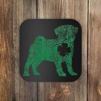 Pug Dog Shamrock St Patrick's Day Saint Paddy's Irish Coaster thumb 0