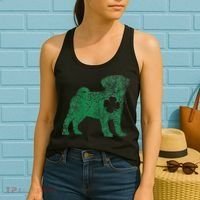Pug Dog Shamrock St Patrick's Day Saint Paddy's Irish Women's Tank Top thumb 2