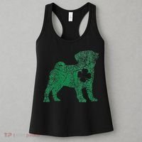 Pug Dog Shamrock St Patrick's Day Saint Paddy's Irish Women's Tank Top thumb 3