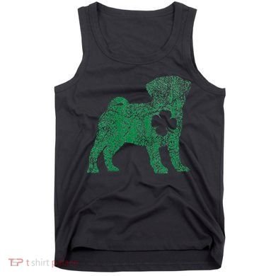 Pug Dog Shamrock St Patrick's Day Saint Paddy's Irish Tank Top