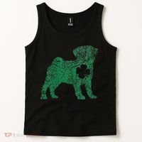Pug Dog Shamrock St Patrick's Day Saint Paddy's Irish Tank Top thumb 2