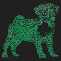 Pug Dog Shamrock St Patrick's Day Saint Paddy's Irish Golf Towel thumb 3