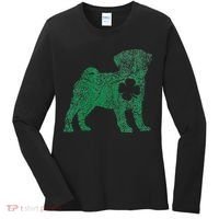 Pug Dog Shamrock St Patrick's Day Saint Paddy's Irish Women's Long Sleeve Shirt thumb 0