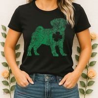 Pug Dog Shamrock St Patrick's Day Saint Paddy's Irish Women's T-Shirt thumb 2