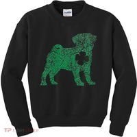 Pug Dog Shamrock St Patrick's Day Saint Paddy's Irish Kids Sweatshirt thumb 0