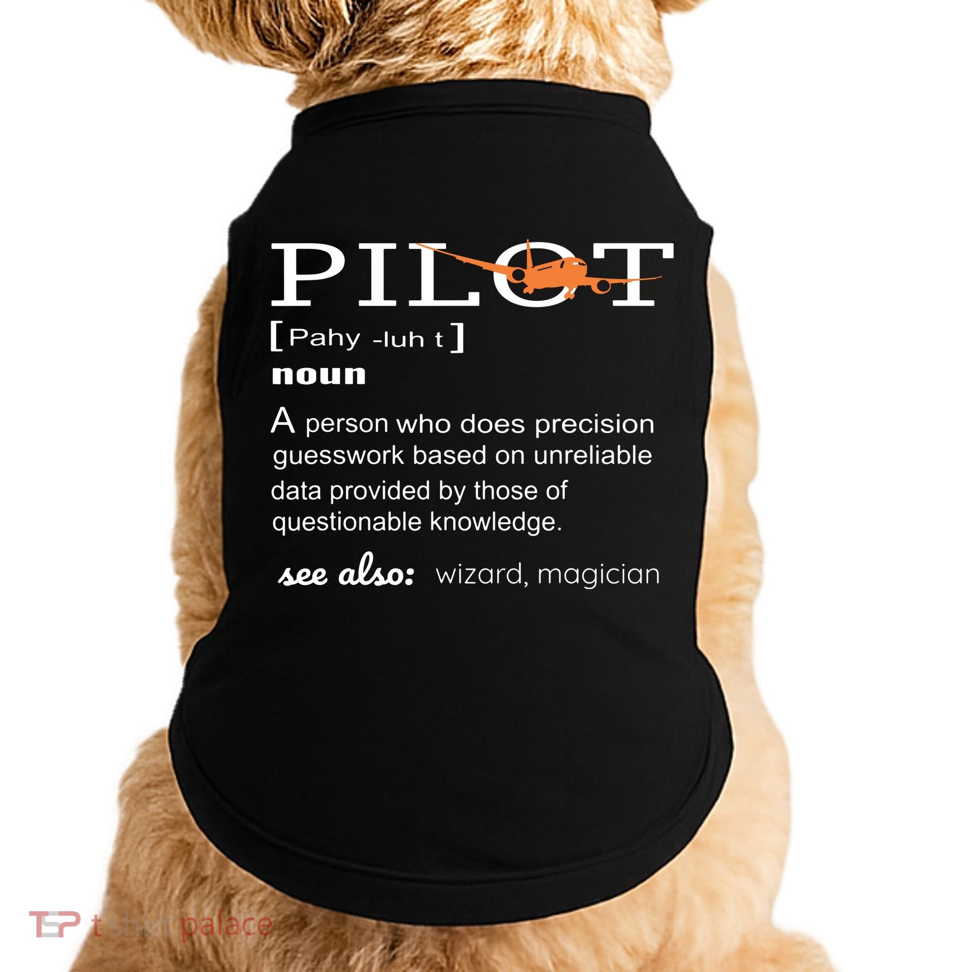 Pilot Definition Shirts Who Lover Funny Airplane Aircraft Doggie Tank