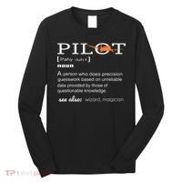 Pilot Definition Shirts Who Lover Funny Airplane Aircraft Long Sleeve Shirt thumb 0