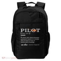 Pilot Definition Shirts Who Lover Funny Airplane Aircraft Backpack thumb 0