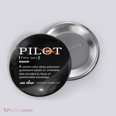 Pilot Definition Shirts Who Lover Funny Airplane Aircraft Button