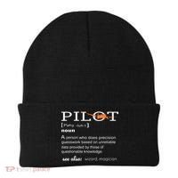 Pilot Definition Shirts Who Lover Funny Airplane Aircraft Beanie thumb 0